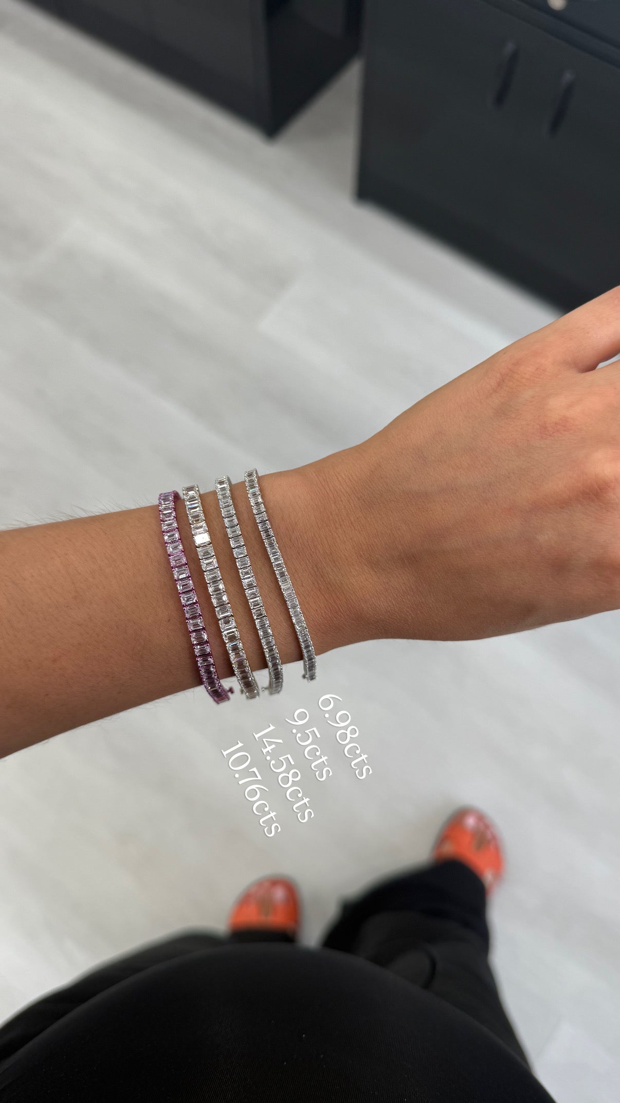 Emerald Cut Lab Tennis Bracelet