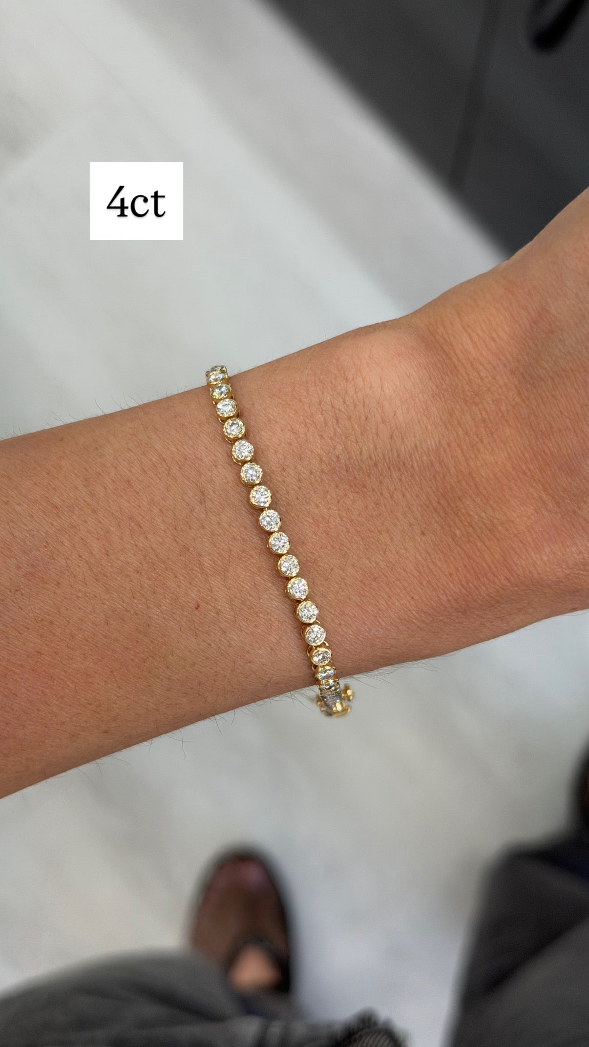 Lab Bezeled Tennis Bracelet