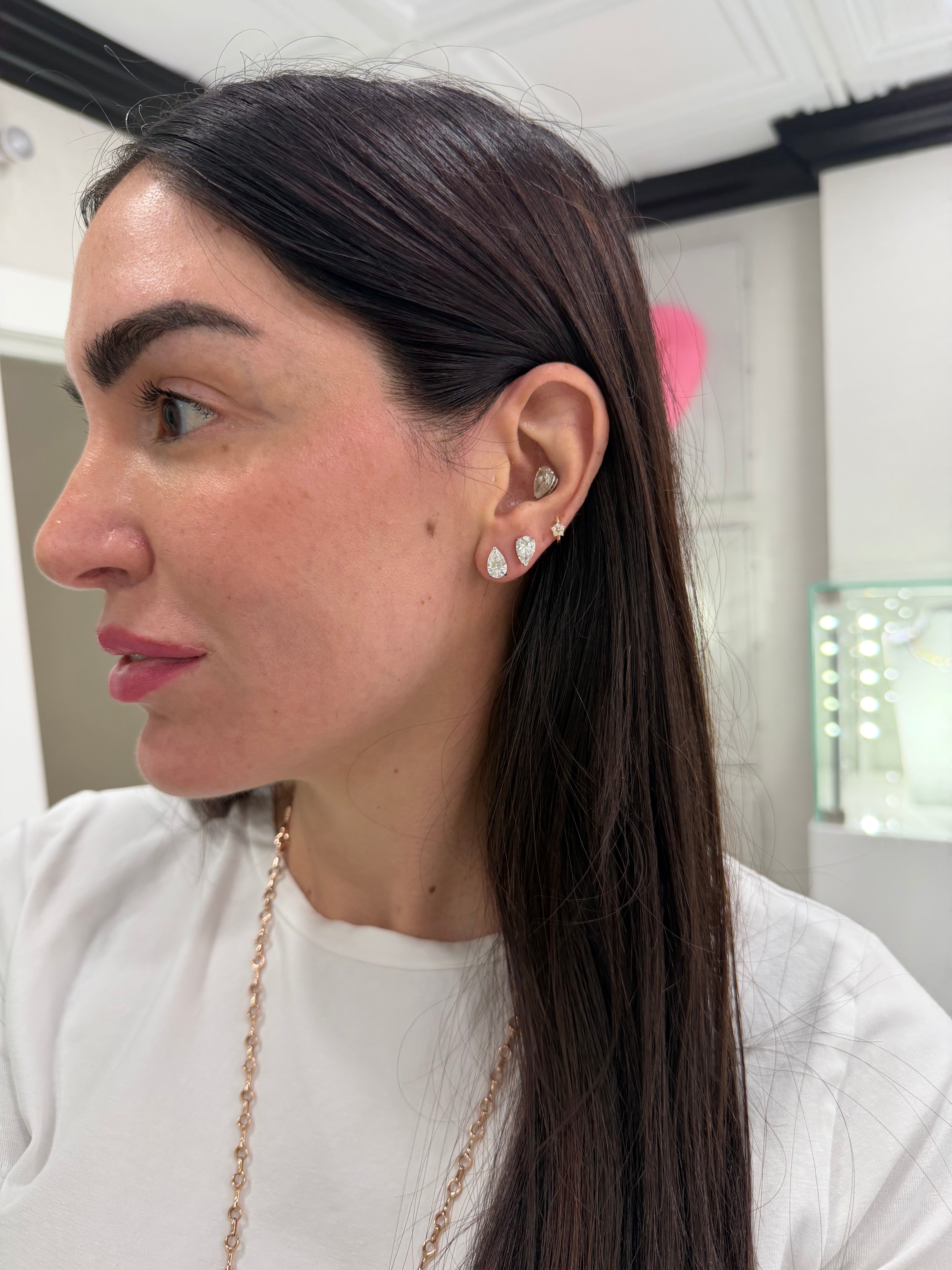 2ct Pear Studs