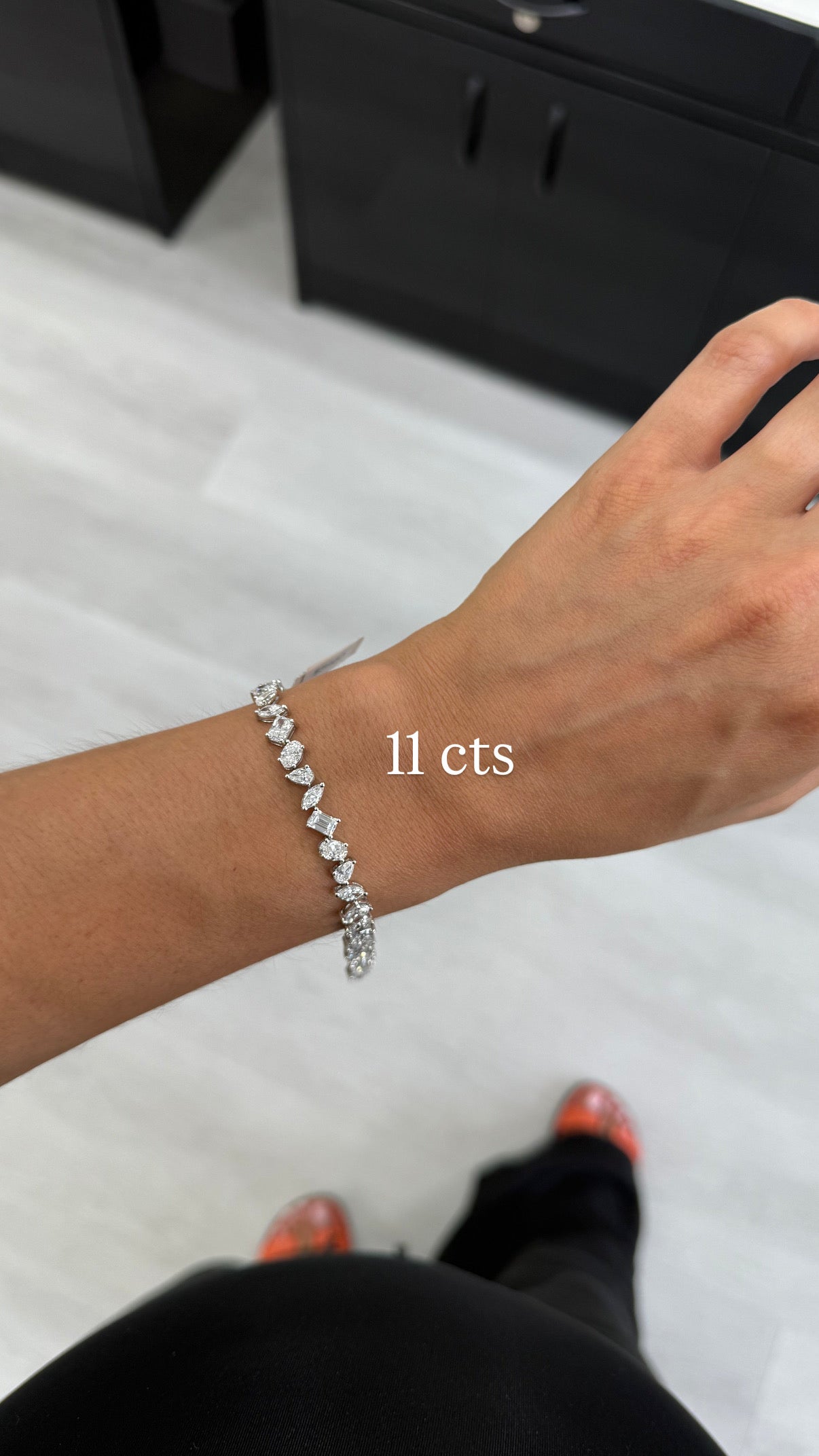 Fancy Cut Lab Tennis Bracelet