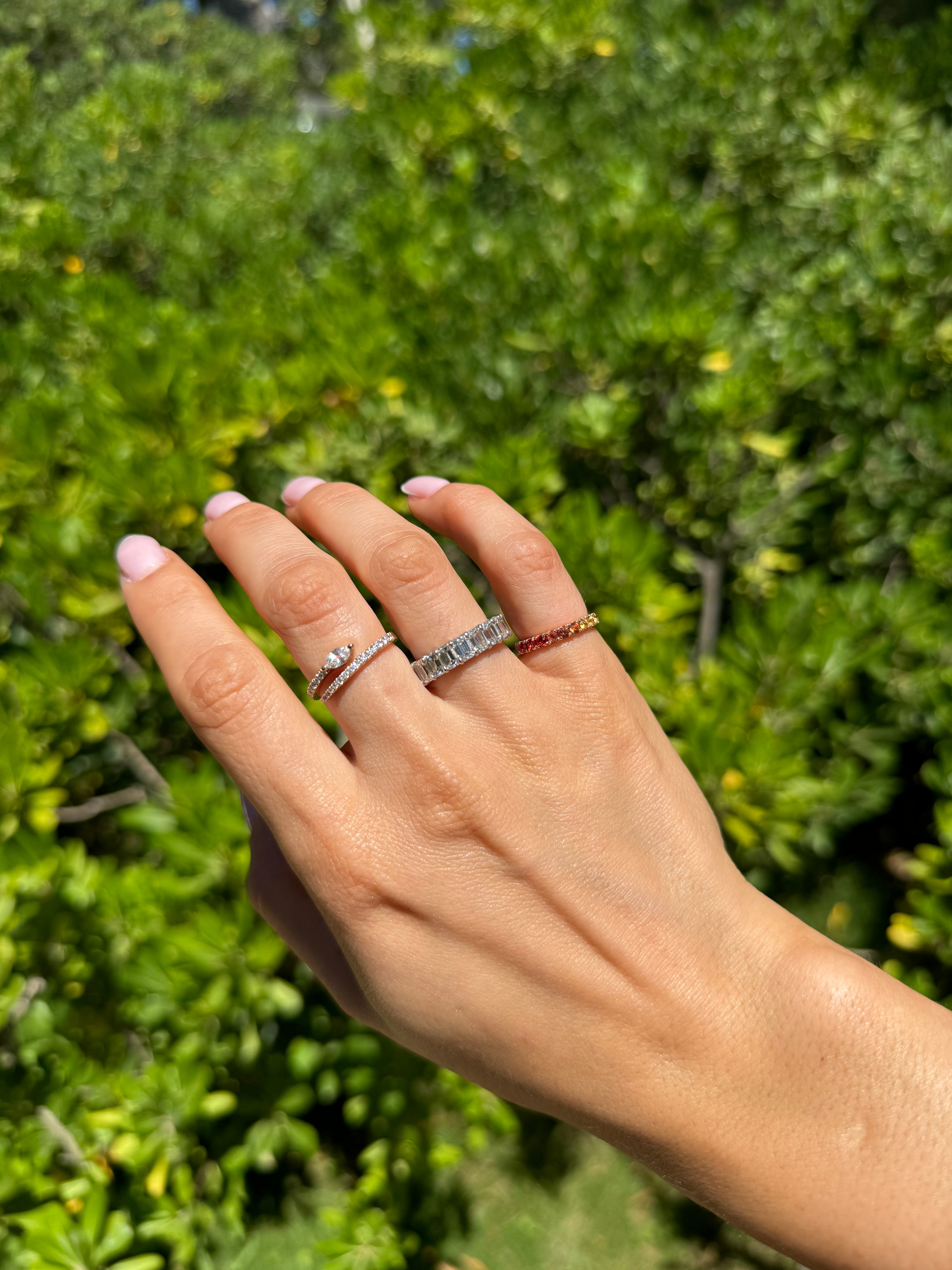 AW Eternity Rainbow Pinky Ring