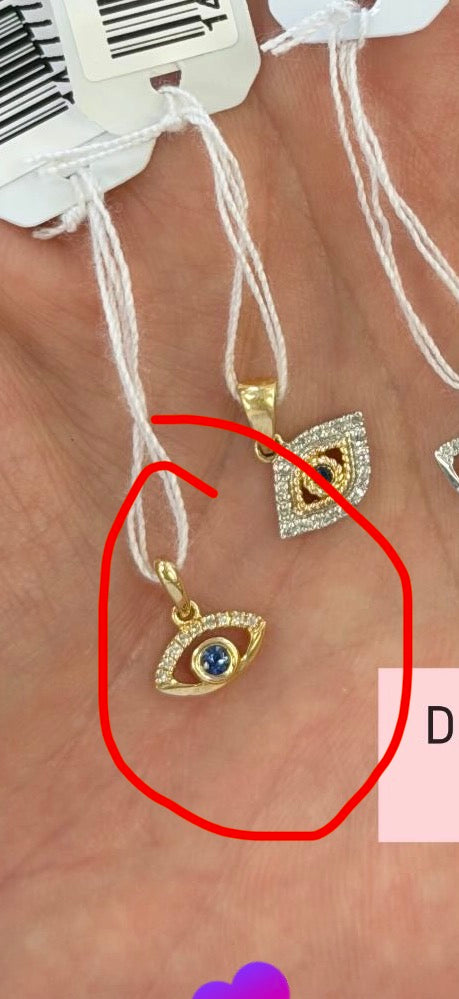 Mini evil eye pendant