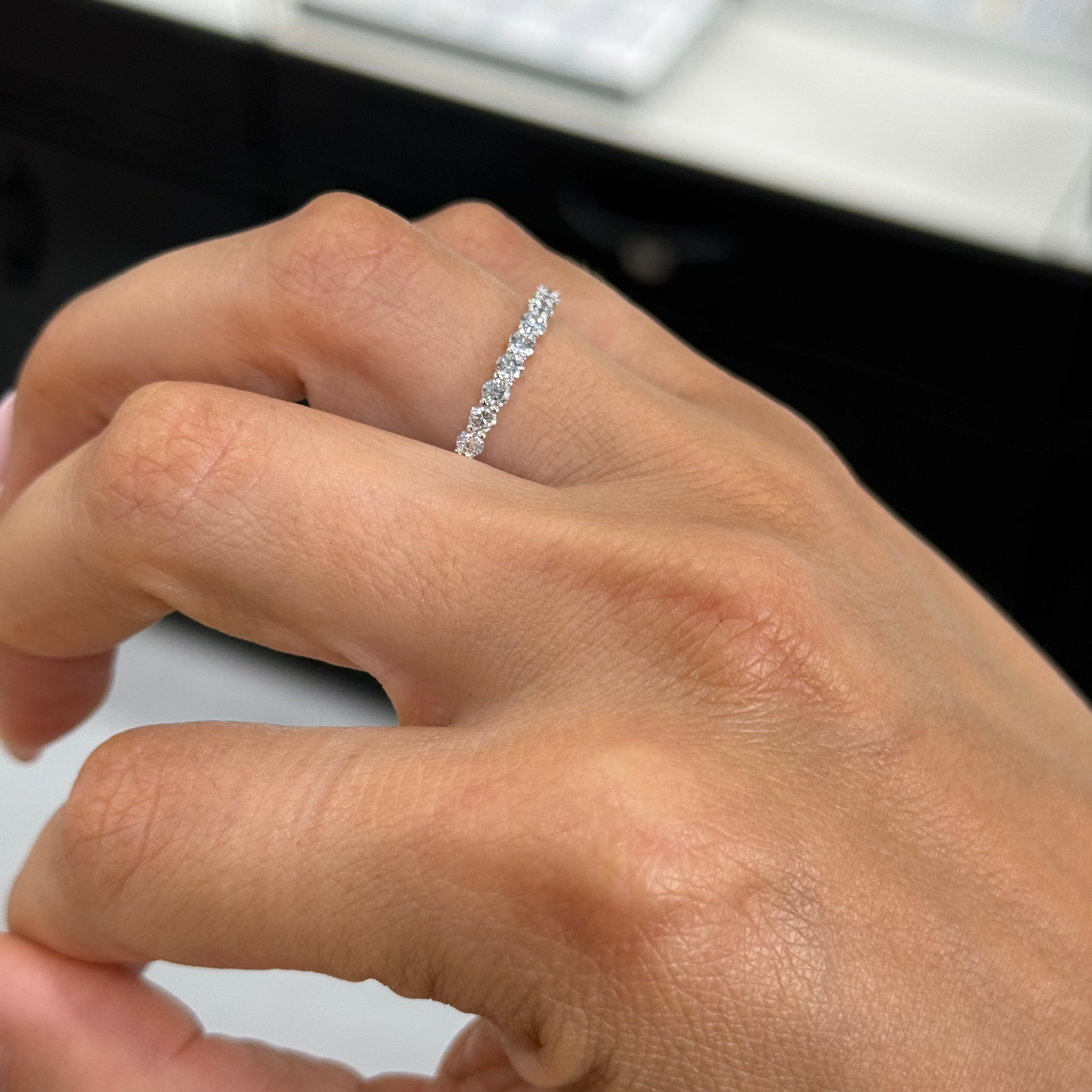 Small Round Diamond Eternity Band