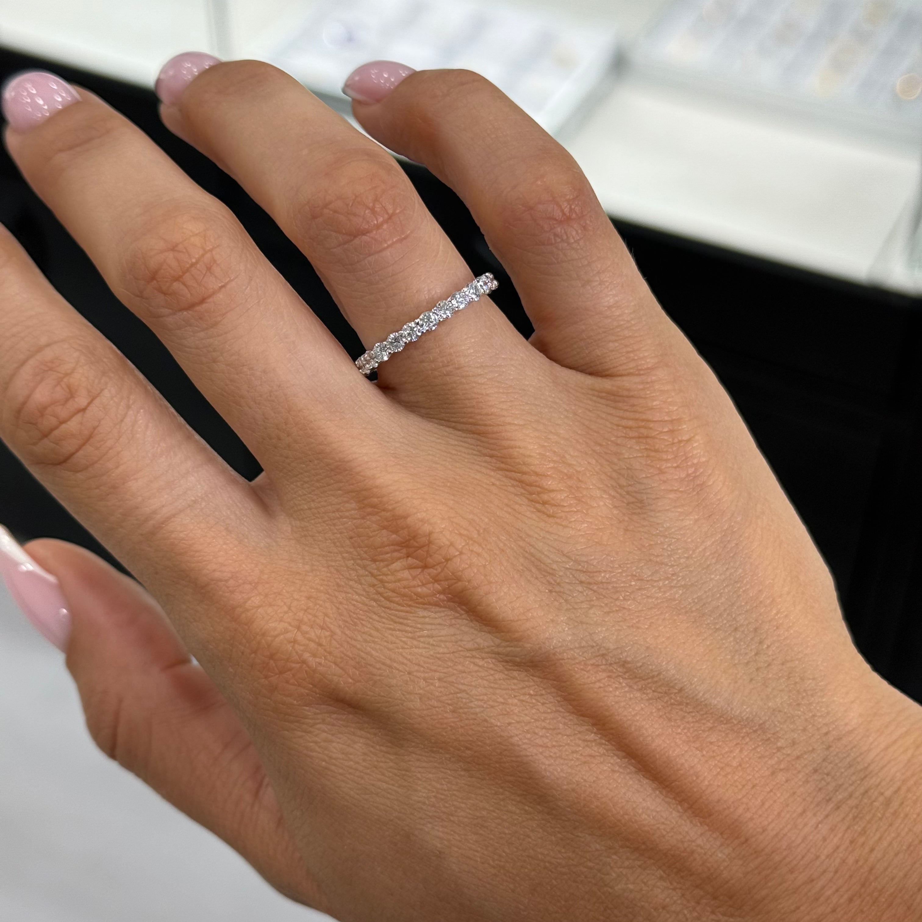 Small Round Diamond Eternity Band