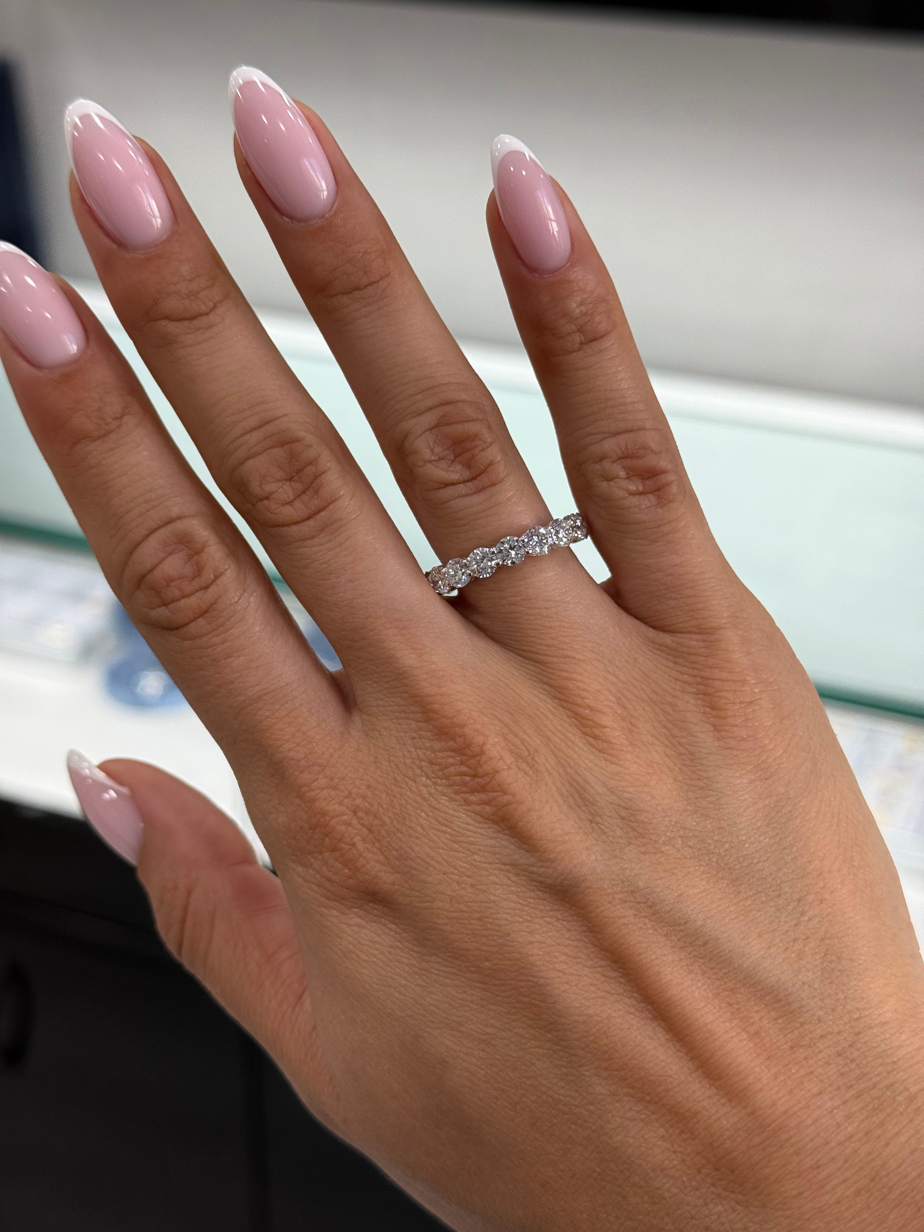 Large Round Diamond Eternity Band