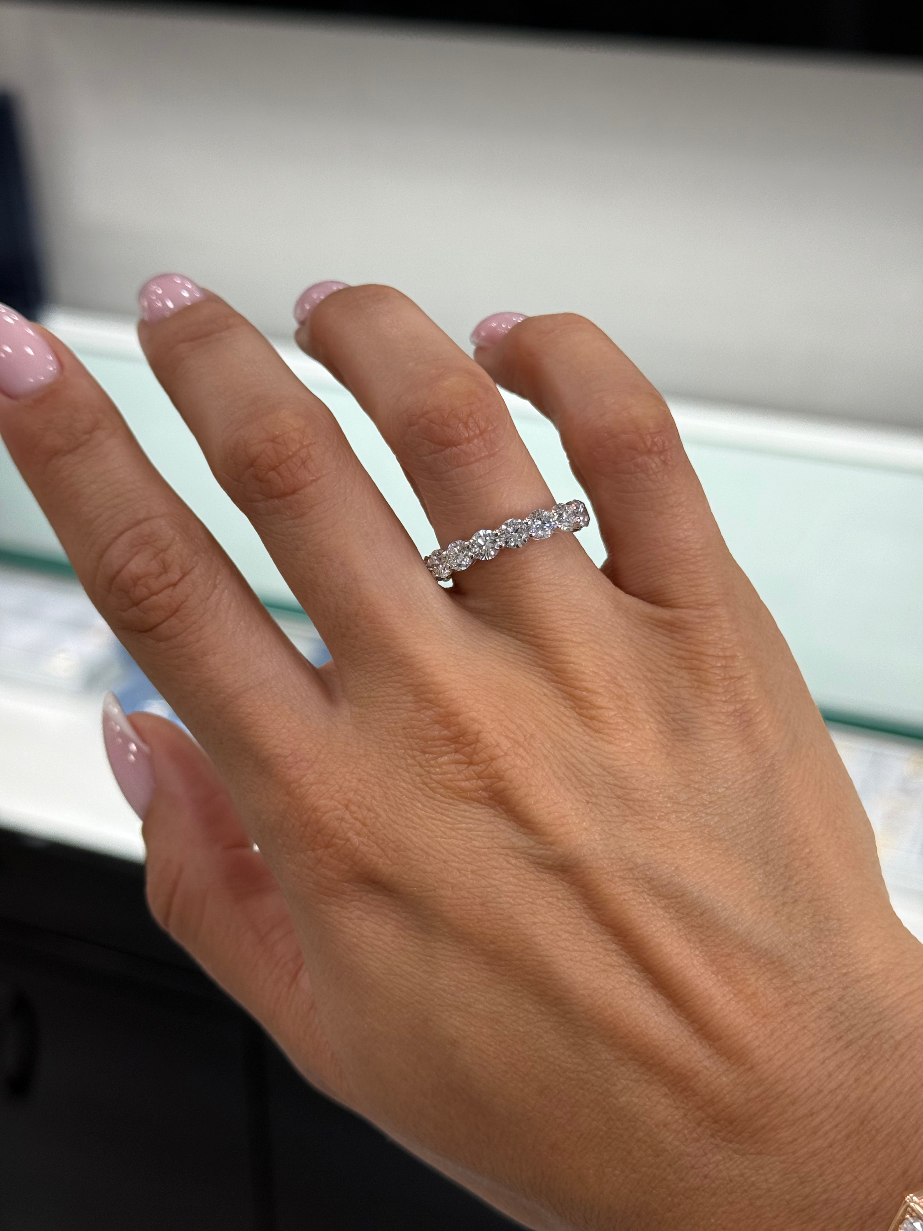 Large Round Diamond Eternity Band