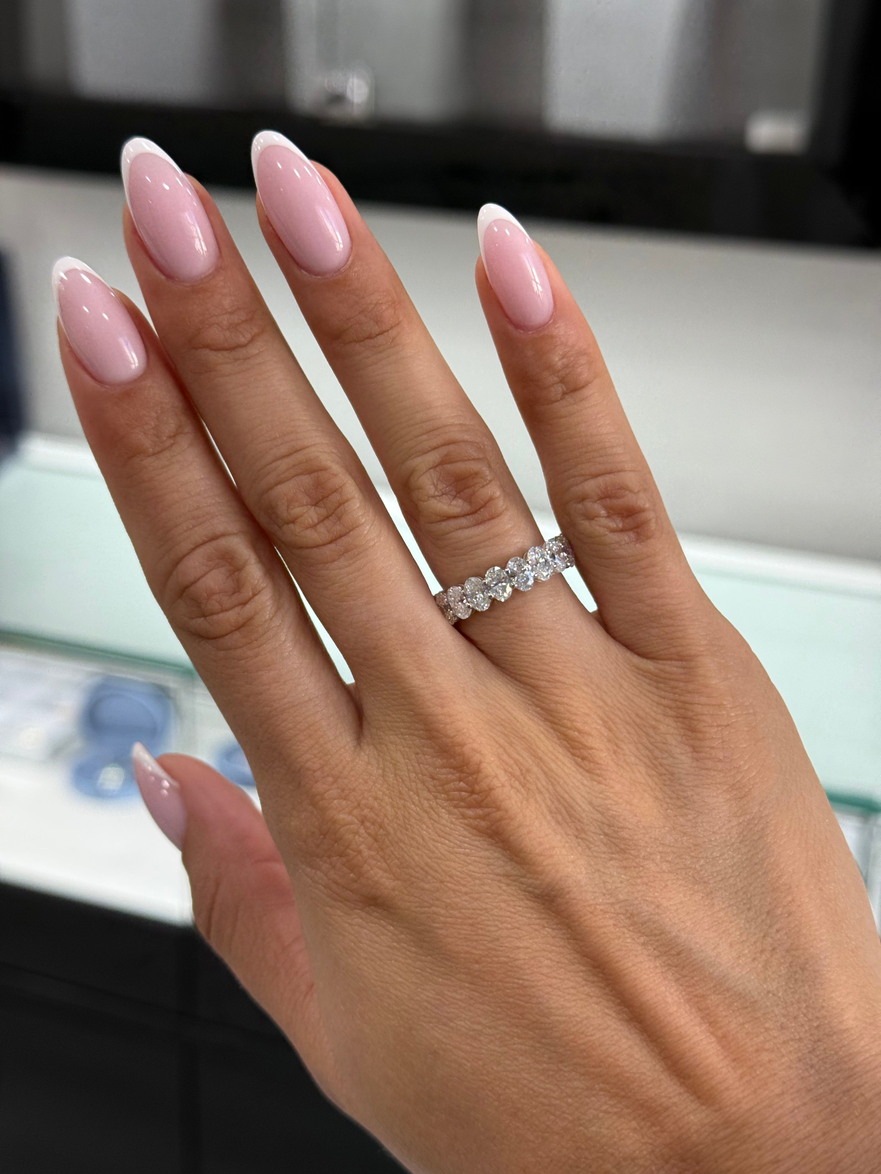 Large Oval Diamond Eternity Band