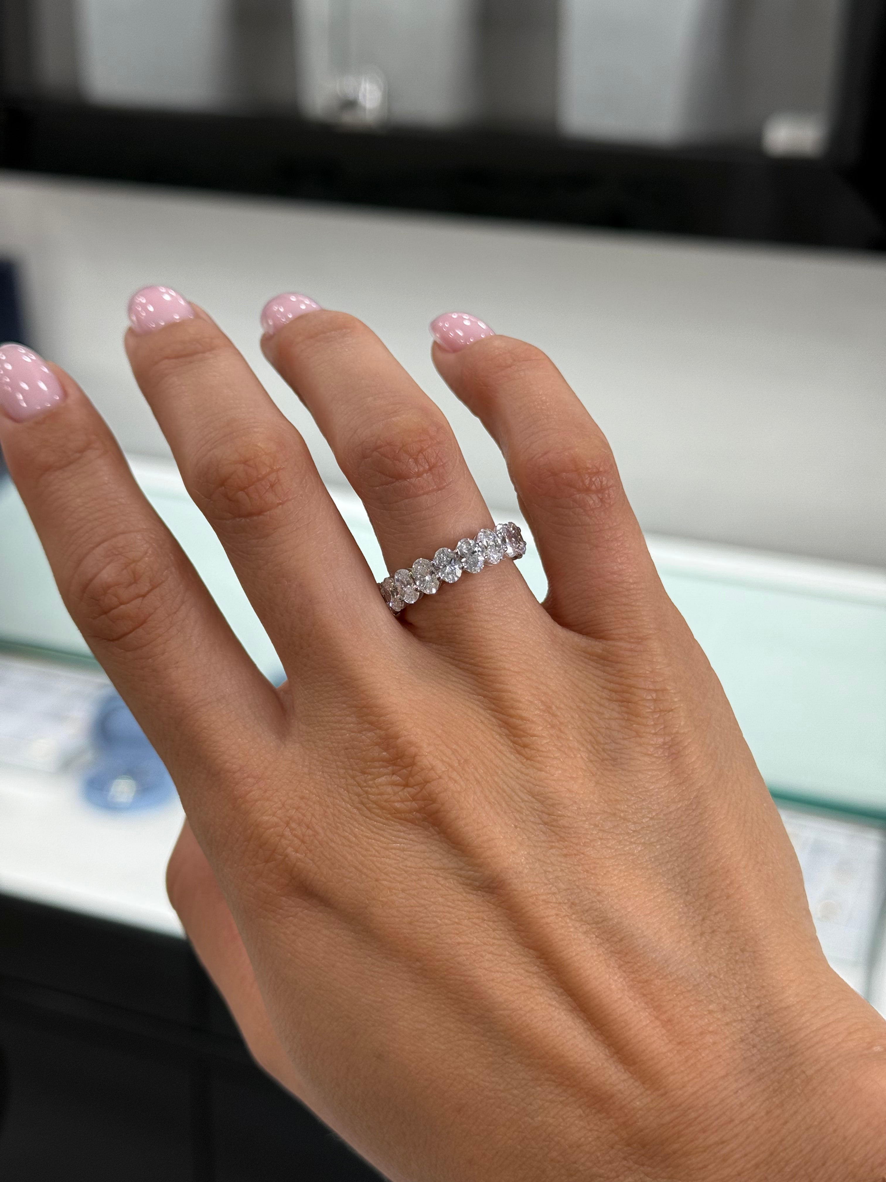 Large Oval Diamond Eternity Band