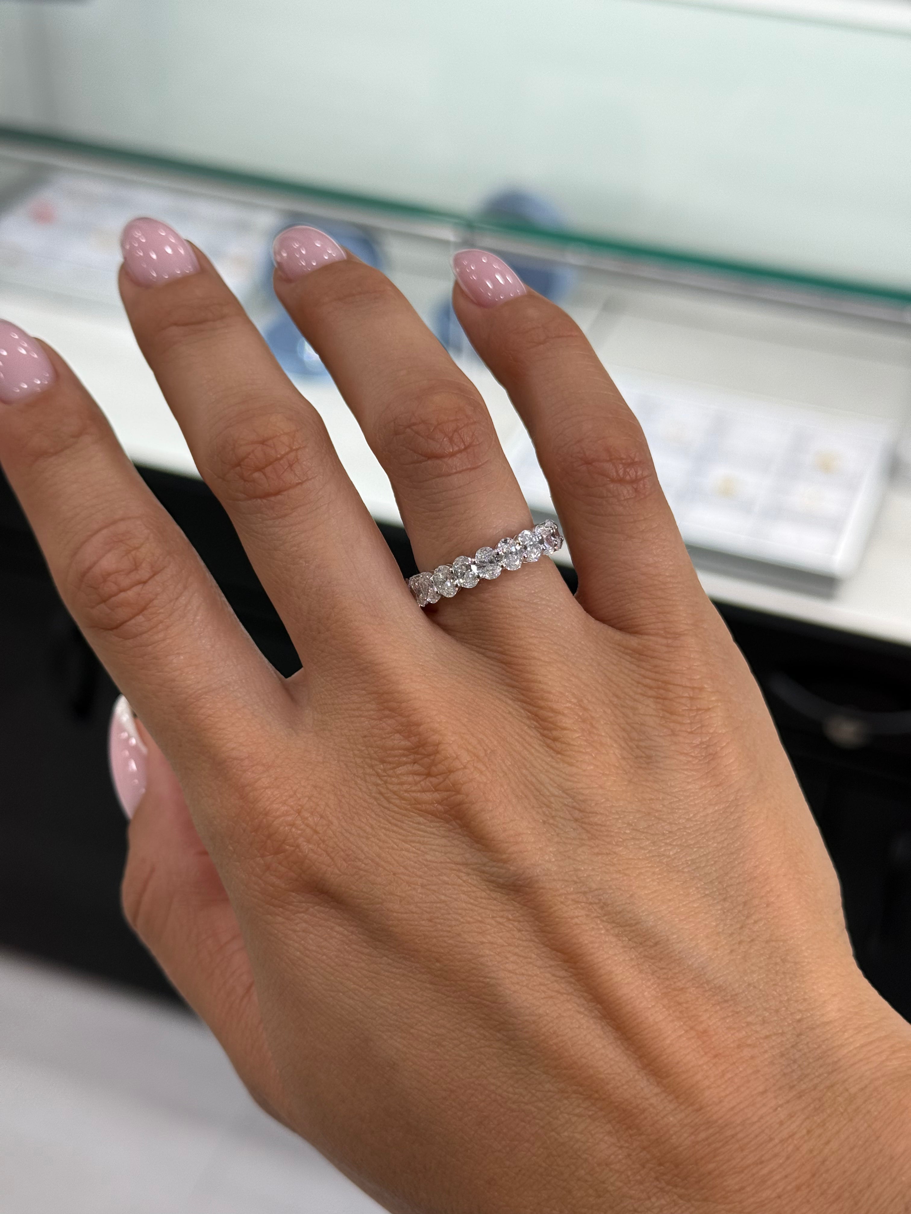 Medium Oval Diamond Eternity Band