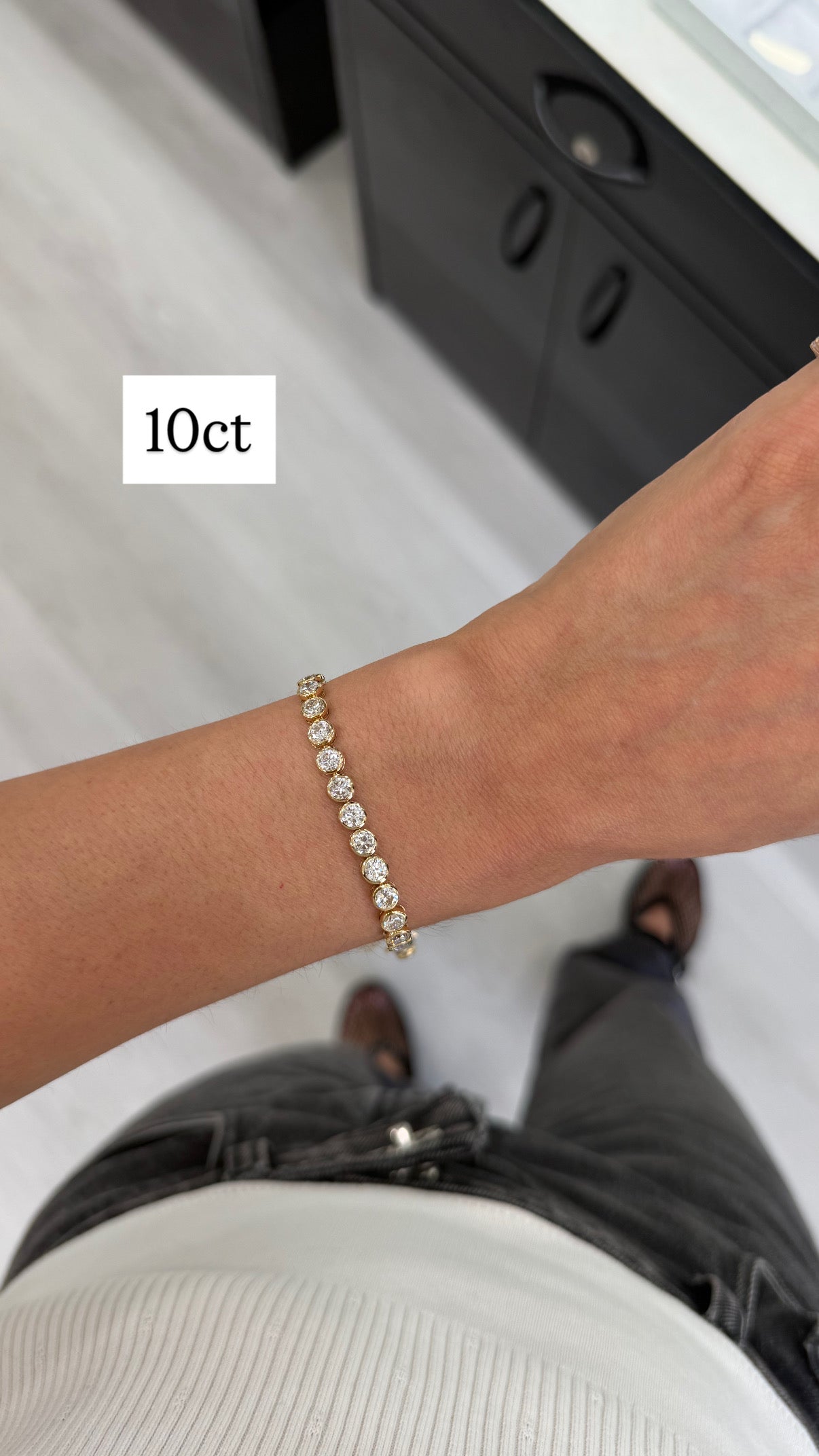 Lab Bezeled Tennis Bracelet