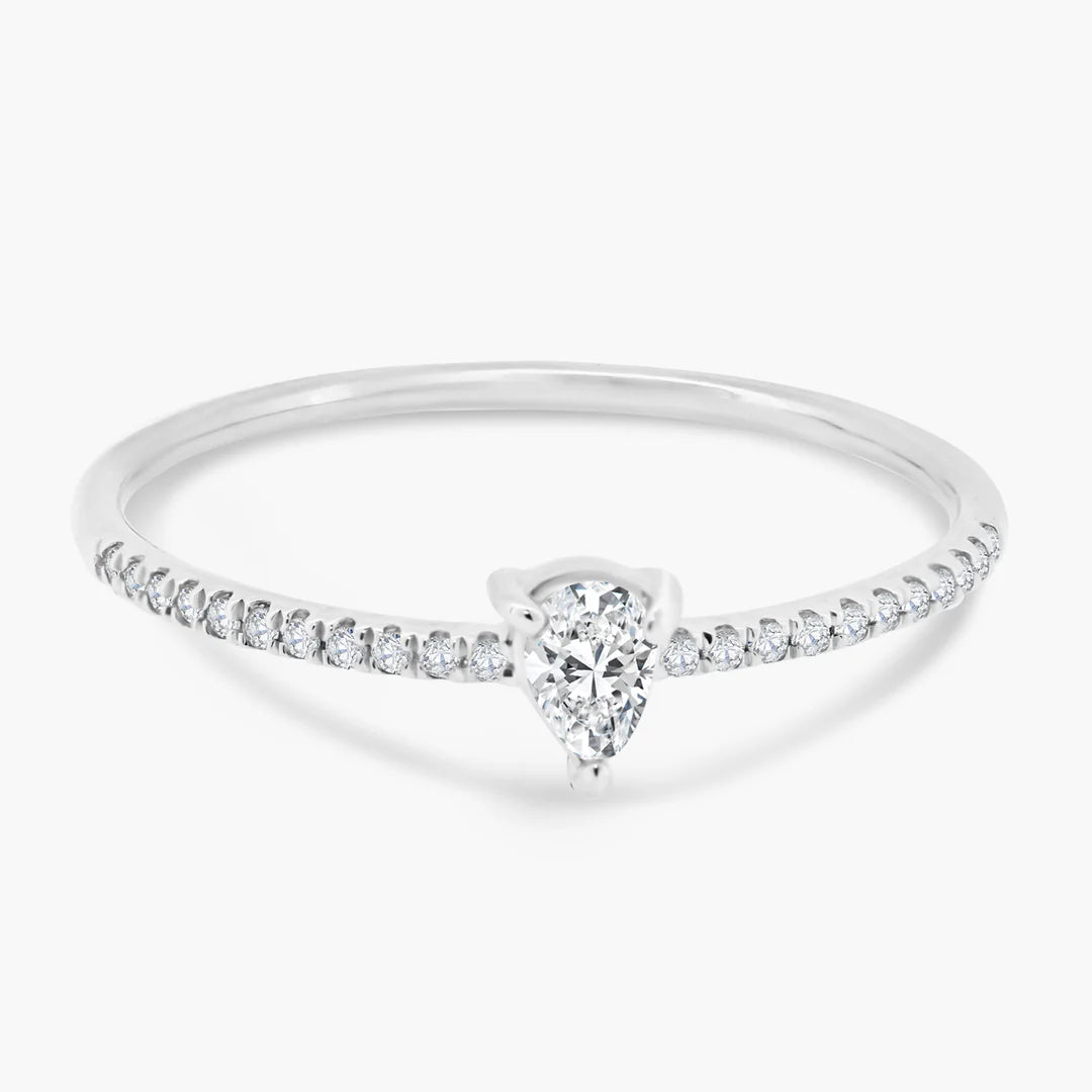 Fancy Cut + Mini Pavé Band Ring