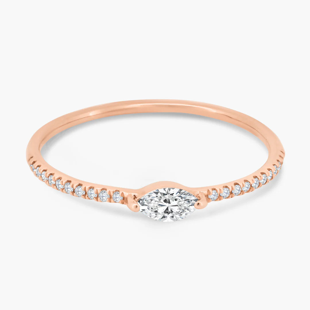 Fancy Cut + Mini Pavé Band Ring