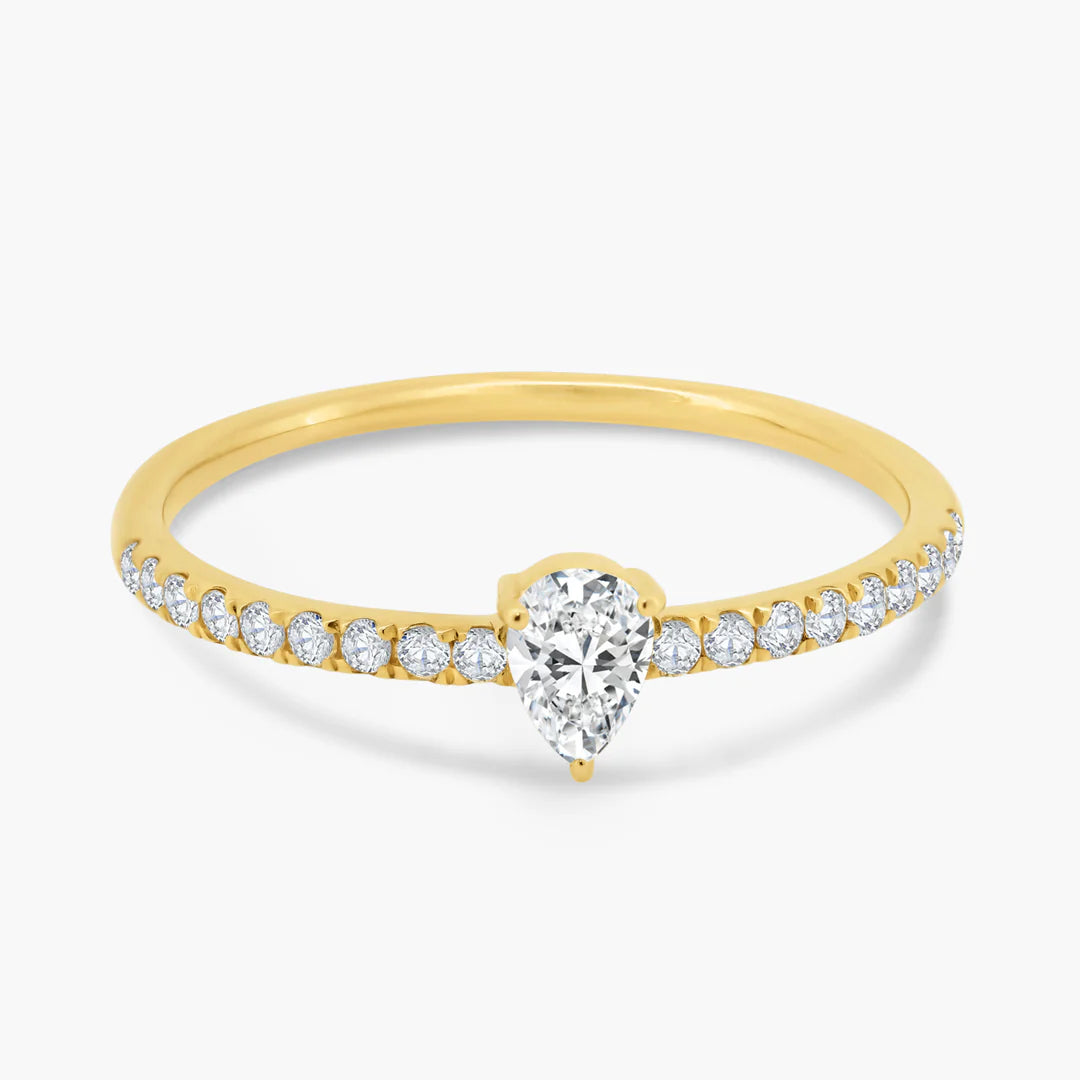 Fancy Cut + Pavé Band Ring