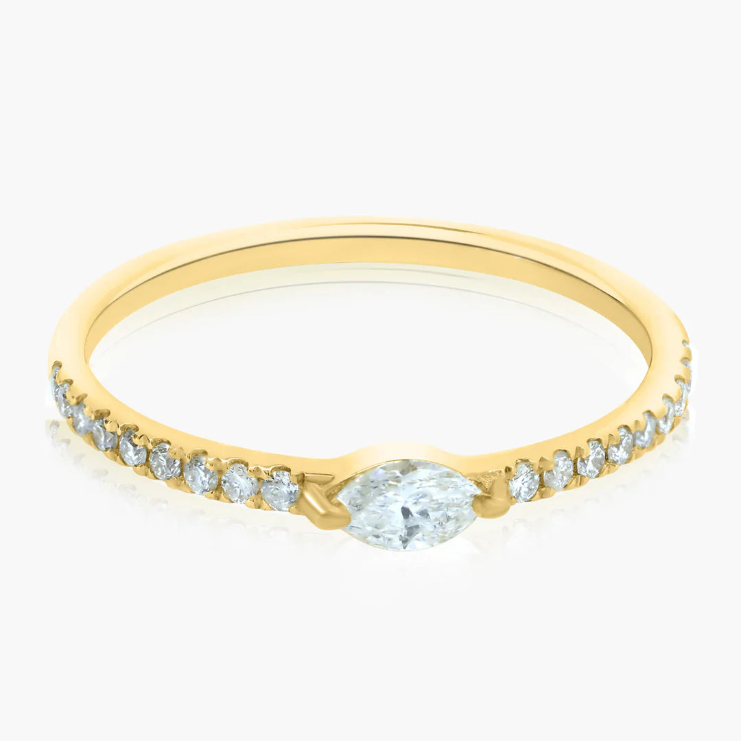 Fancy Cut + Pavé Band Ring