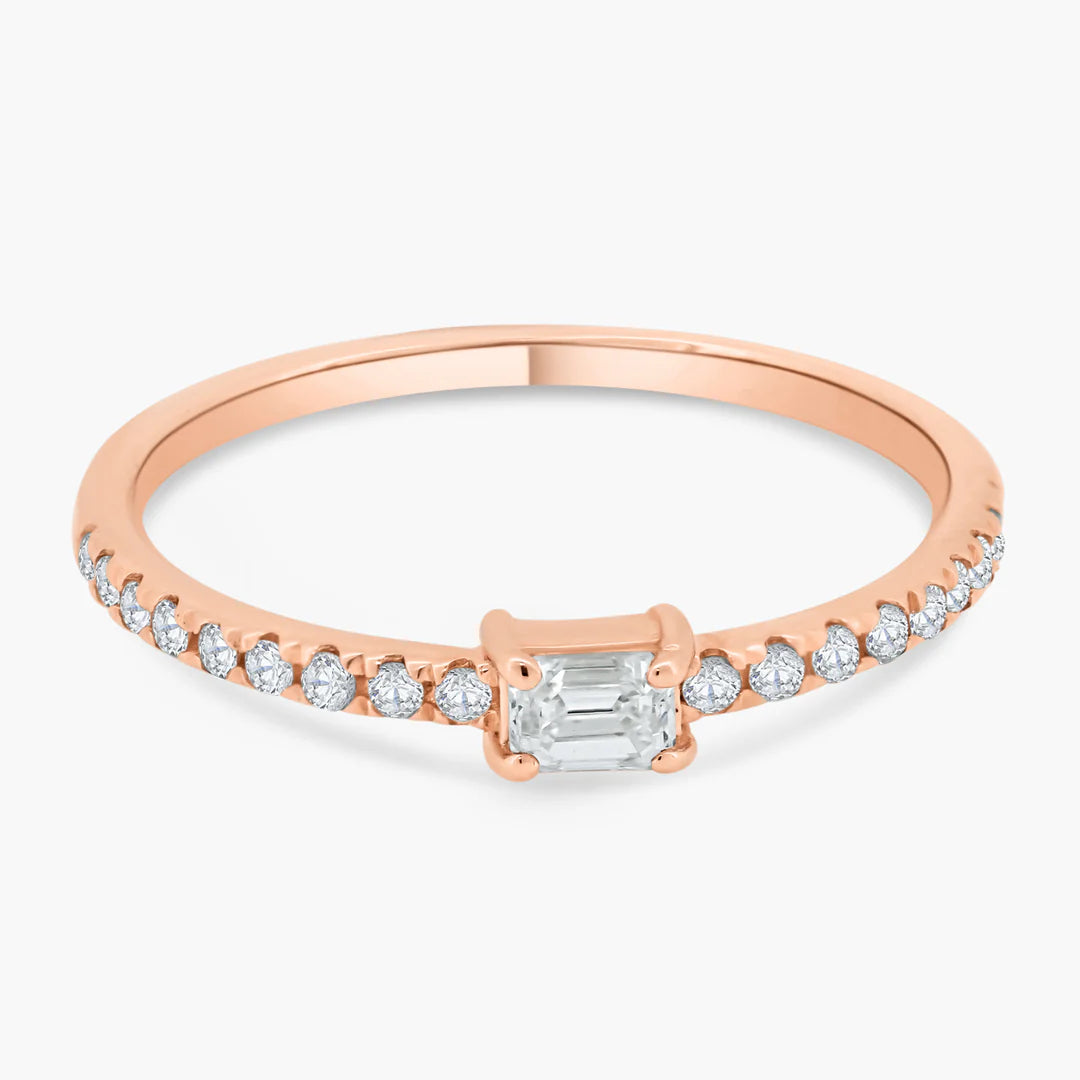 Fancy Cut + Pavé Band Ring