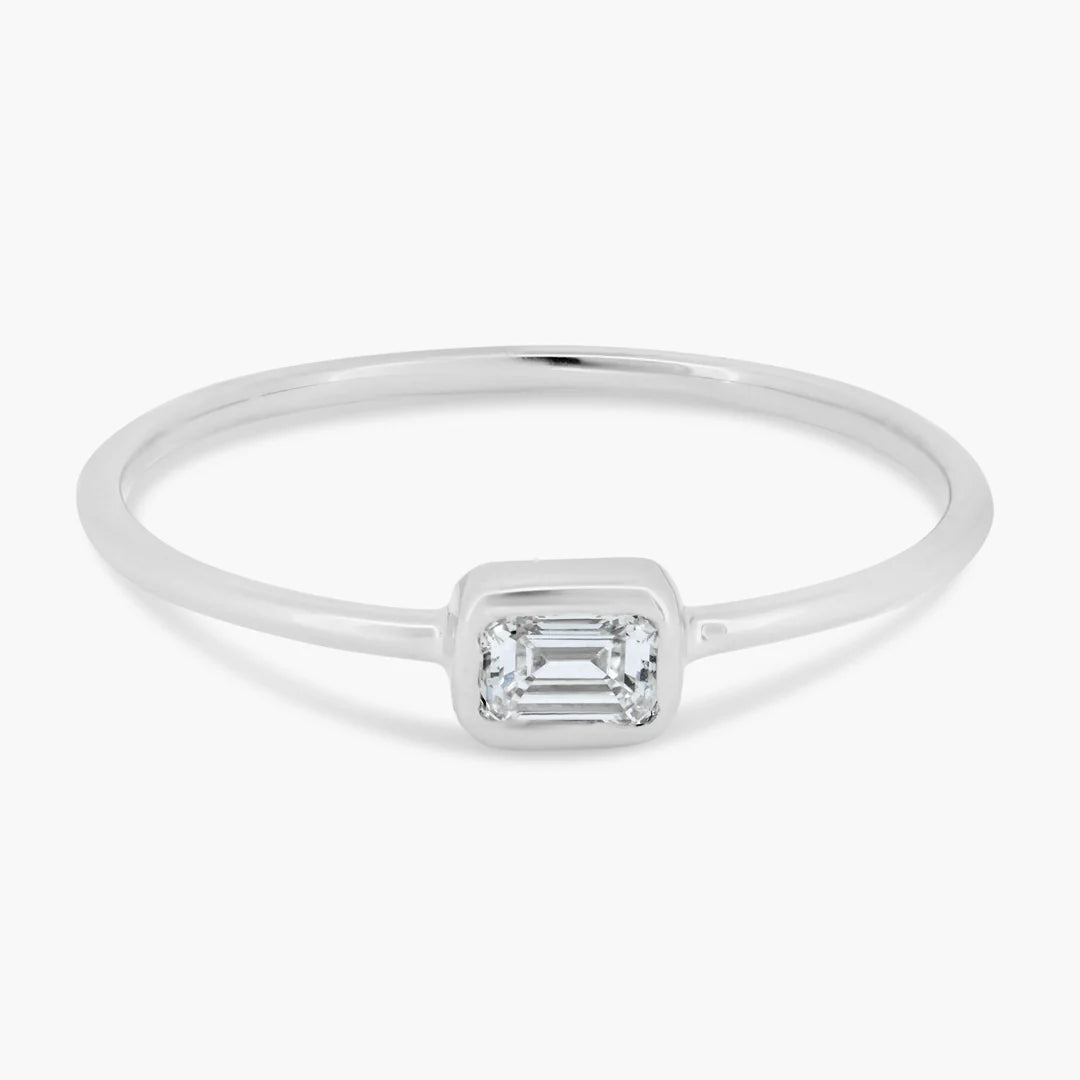 Fancy Cut Diamond Wire Ring