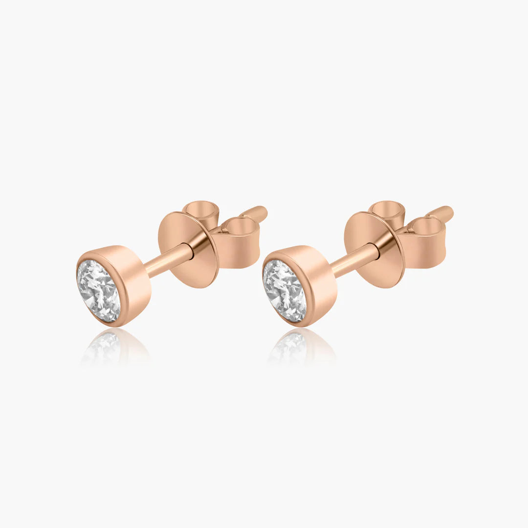 Bezeled Diamond Studs