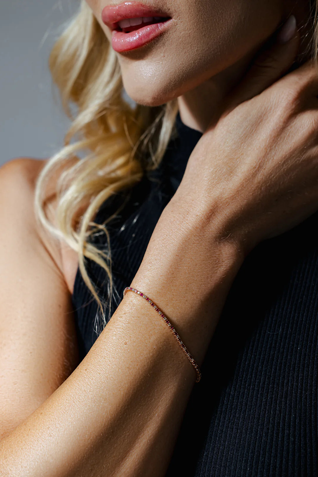 Ruby + Diamond Tennis Bracelet