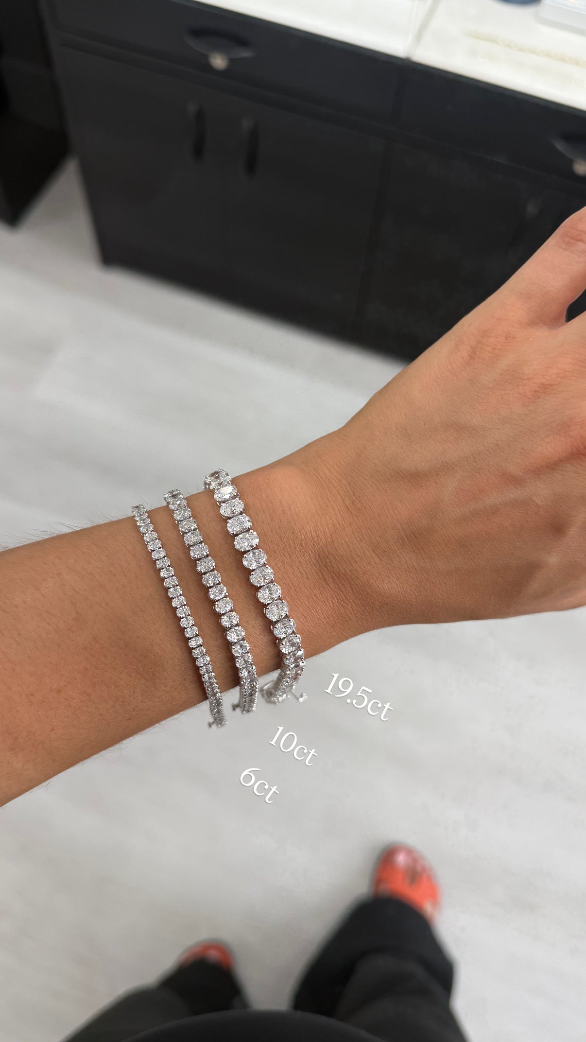 Oval Lab Tennis Bracelet