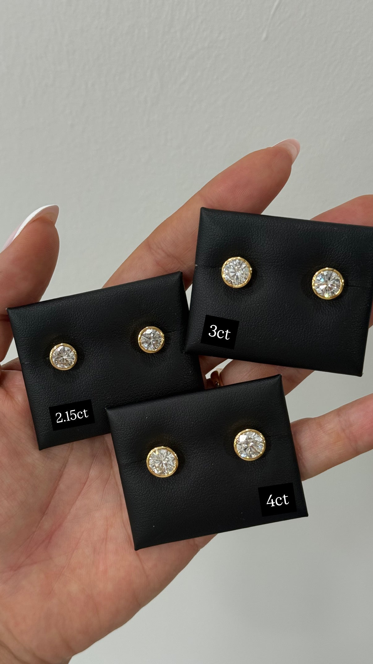 Bezeled Lab Diamond Studs