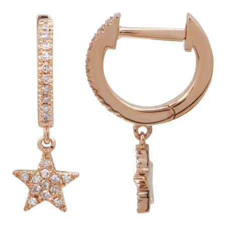 Pavé Huggie + Pavé Star