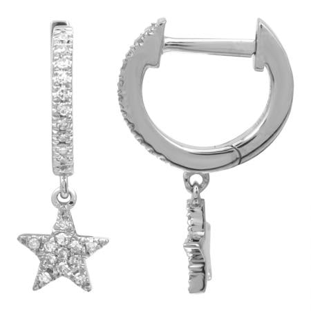 Pavé Huggie + Pavé Star