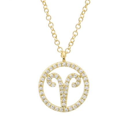 Round Horoscope Neckace