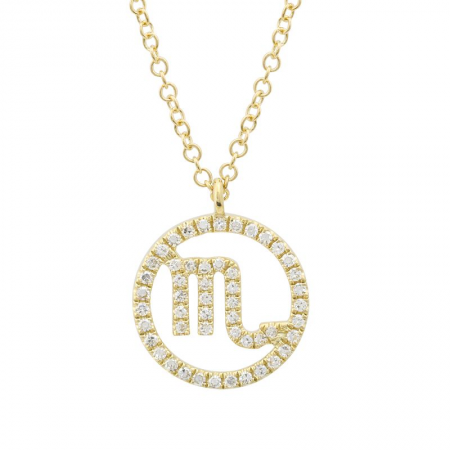 Round Horoscope Neckace