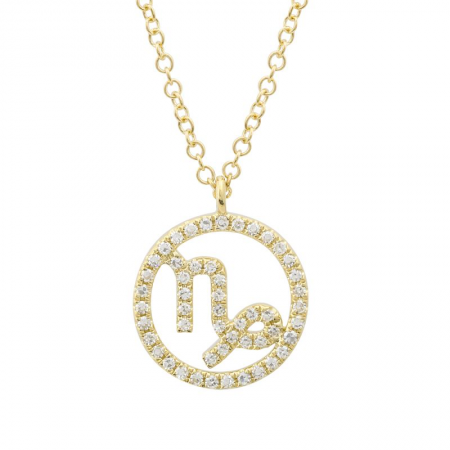 Round Horoscope Neckace