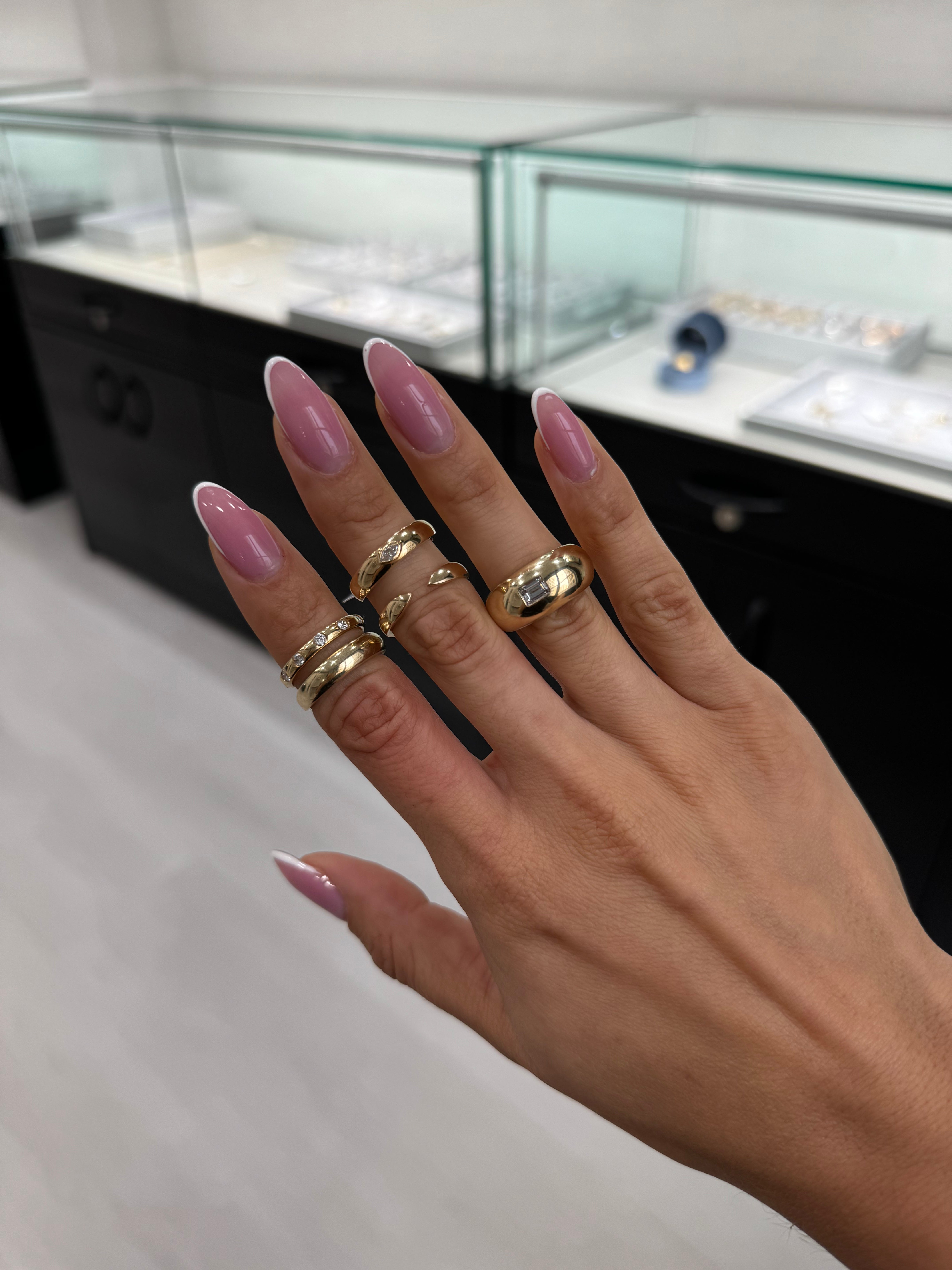 Cigar Ring + Emerald Cut Diamond