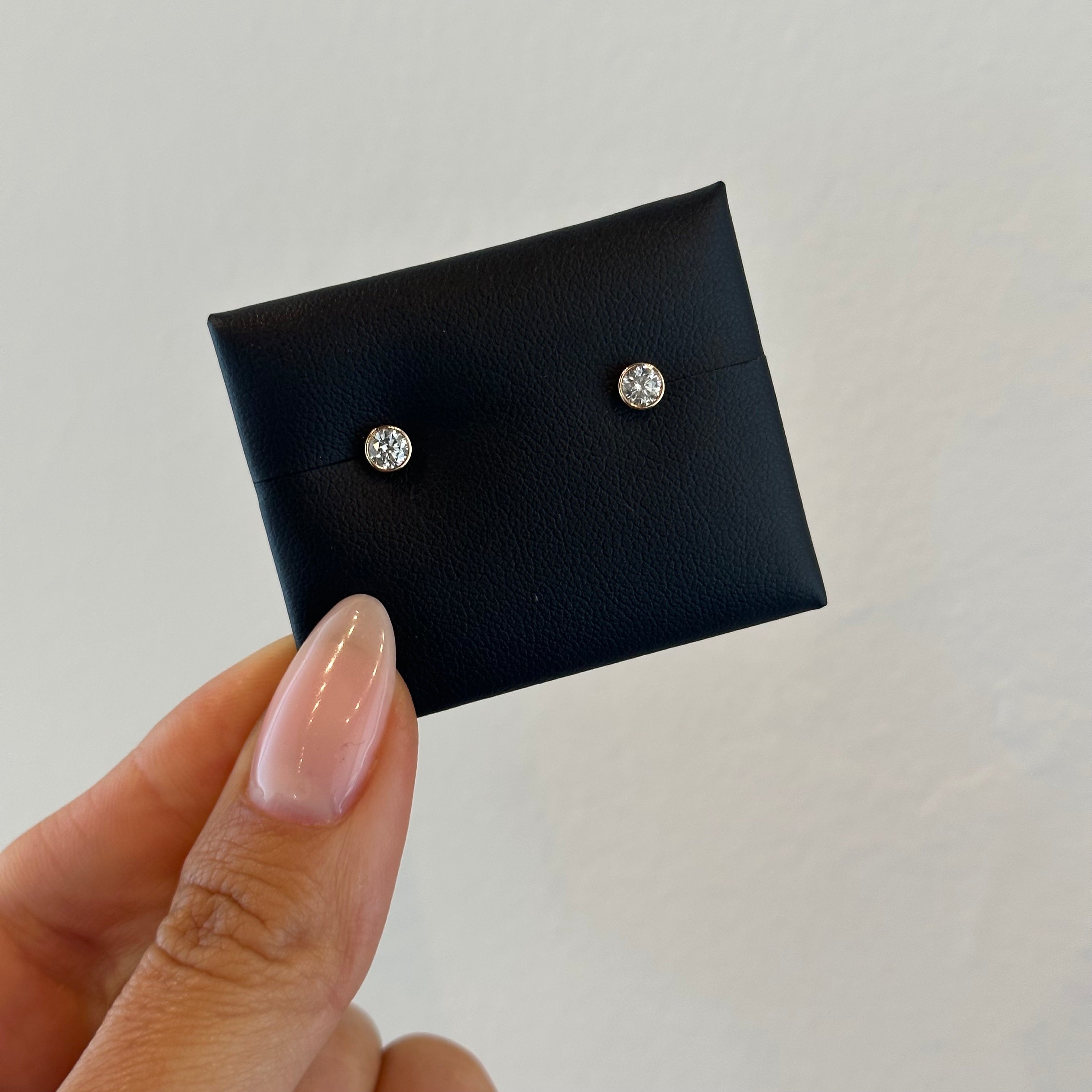 Bezeled Diamond Studs