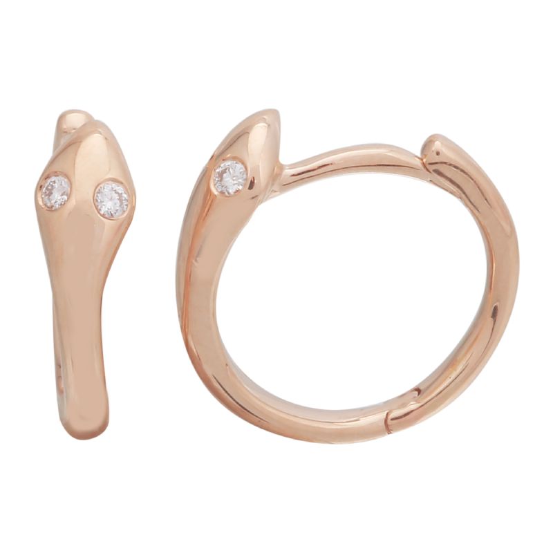 Snake Diamond Eyes Huggie