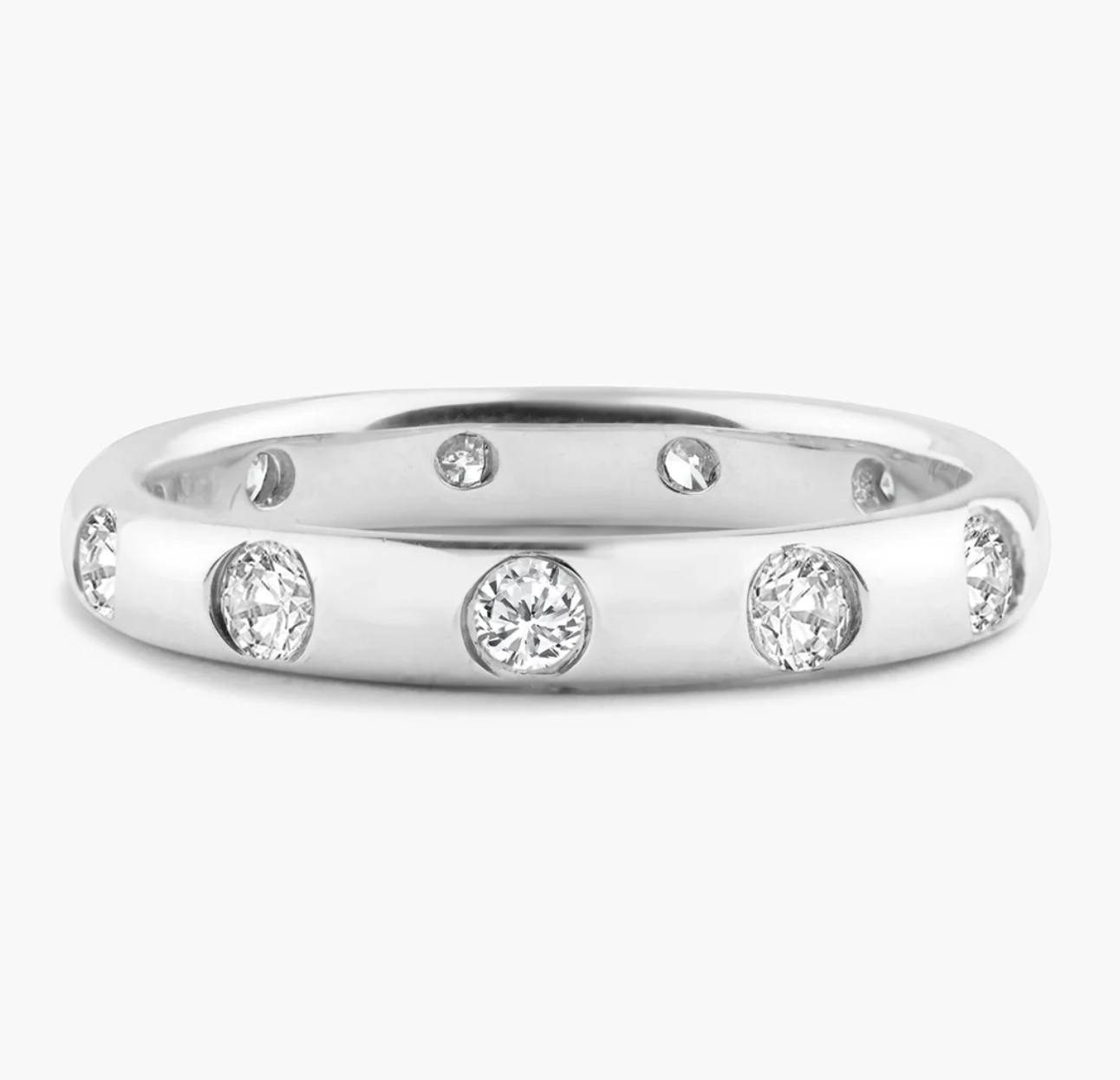 Inlay Diamonds Eternity Band