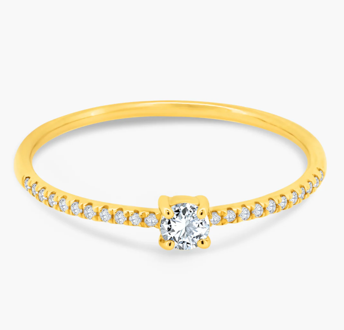 Fancy Cut + Mini Pavé Band Ring