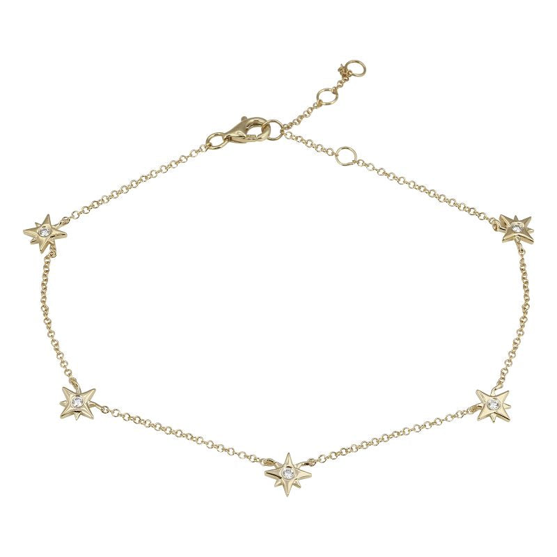5 Stationed Starburst Anklet