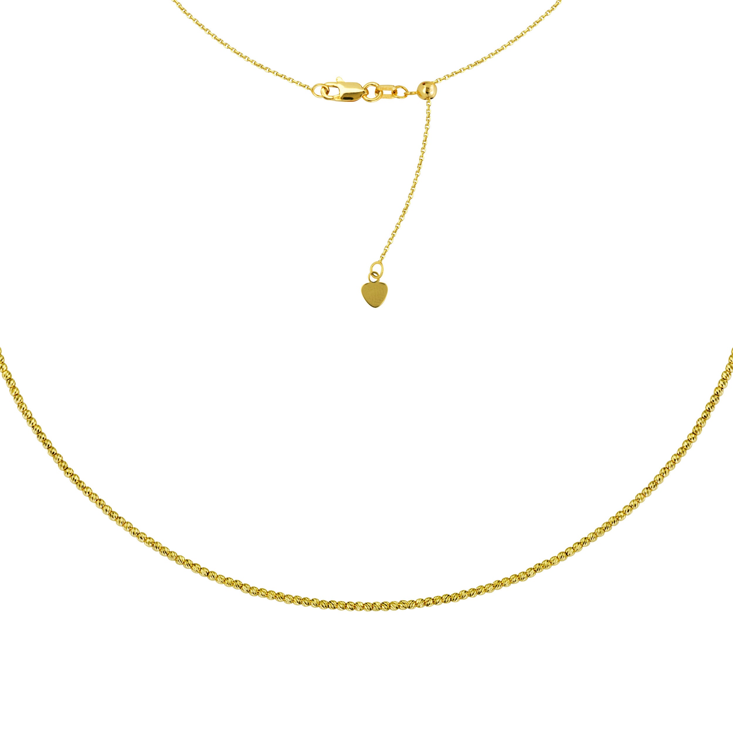 2mm Diamond Cut Bead Choker