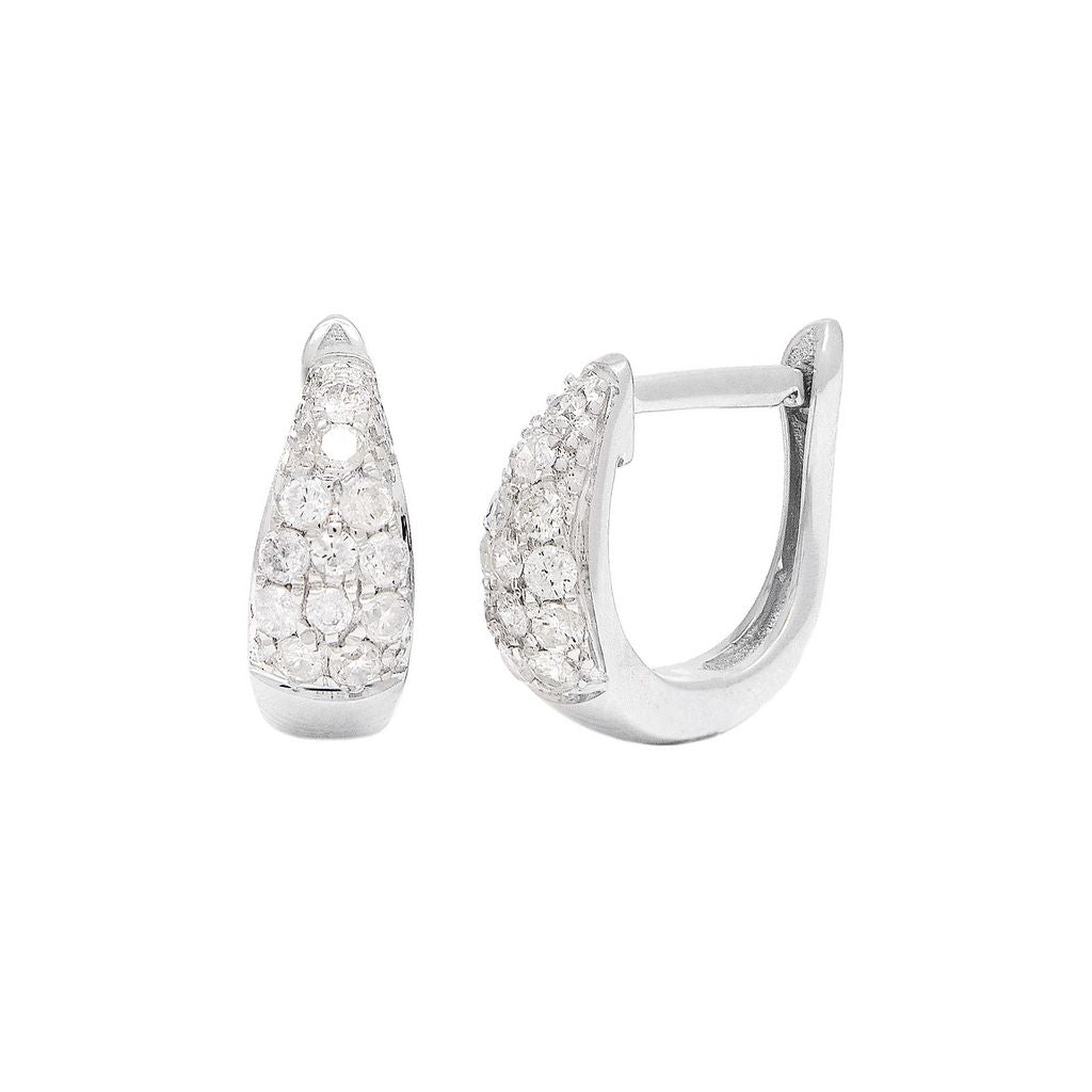 Tapered Pavé Huggie
