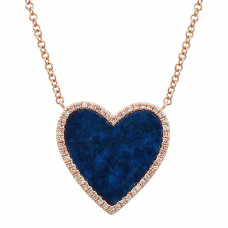 15mm Pavé Stone Heart Necklace