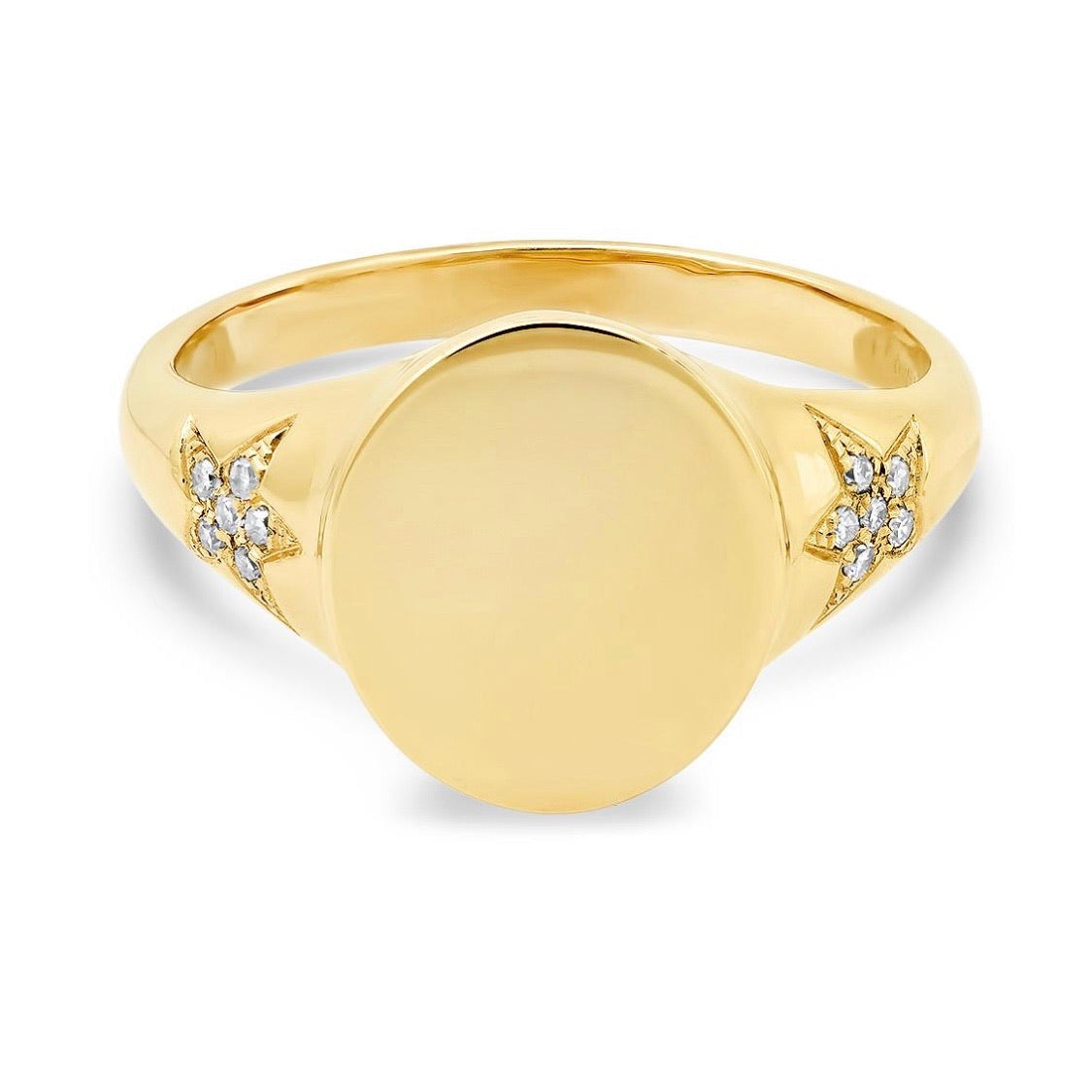 Pavé Stars Signet Ring