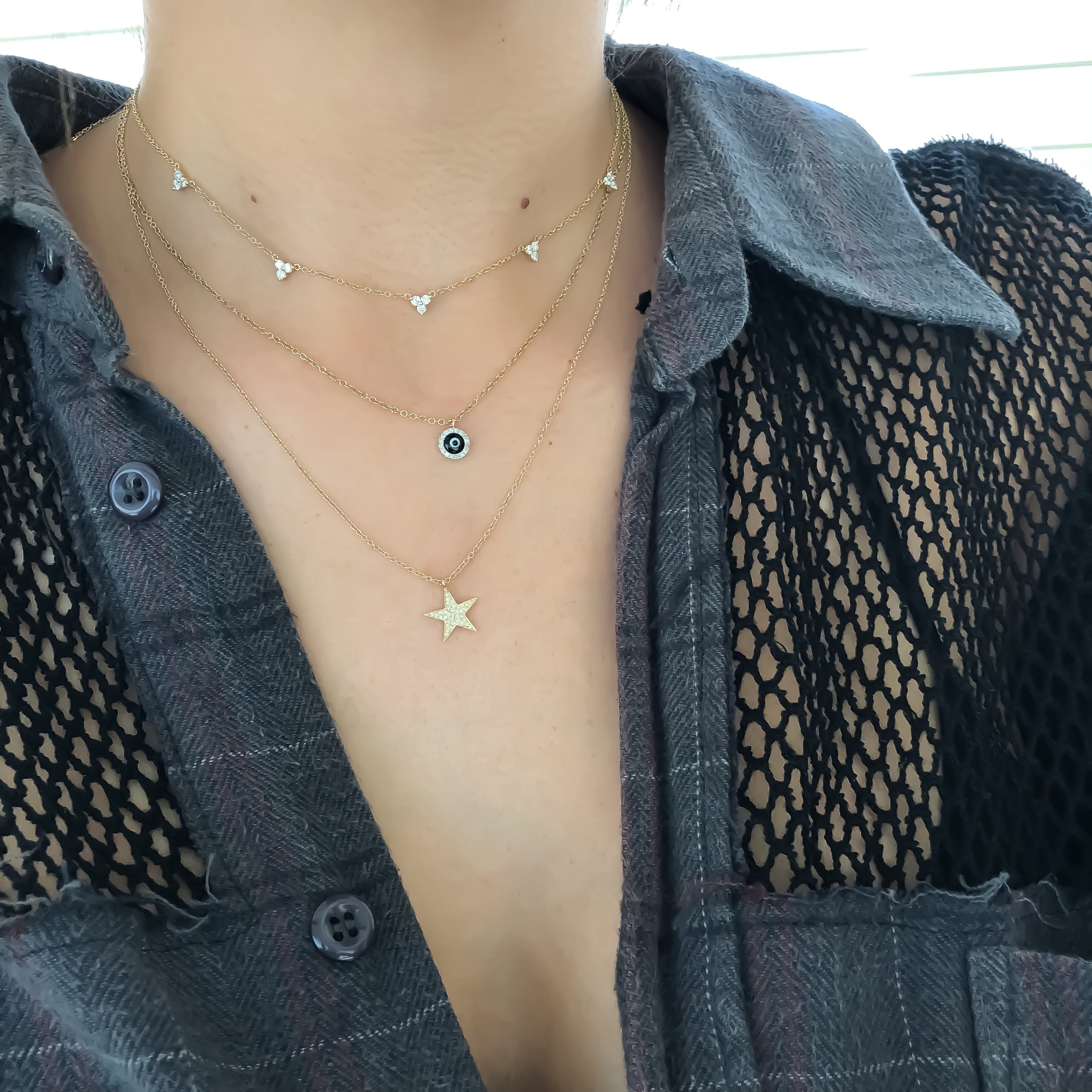 5 Station Trio Necklace