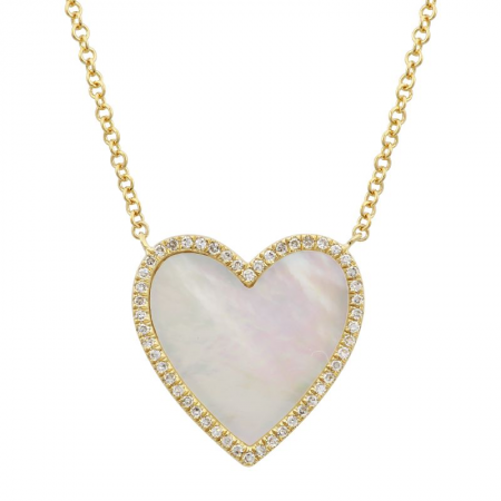 15mm Pavé Stone Heart Necklace