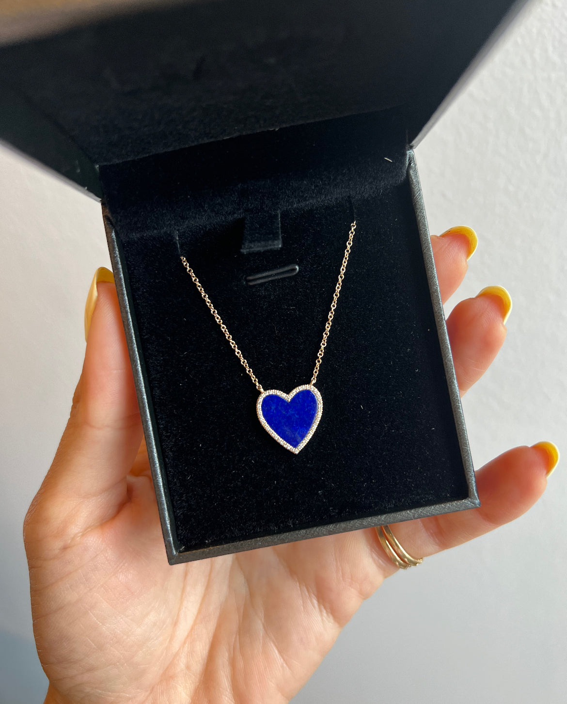 15mm Pavé Stone Heart Necklace