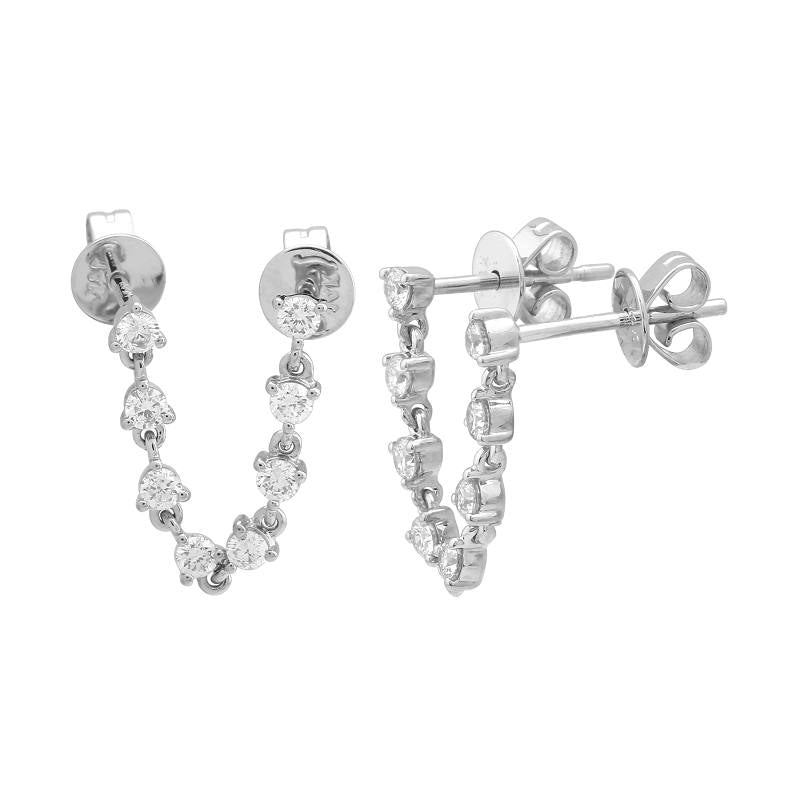 8 Diamond Chained Stud