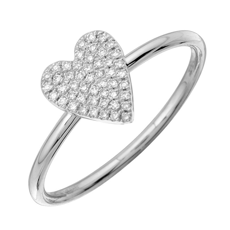 Mini Pavé Heart Ring