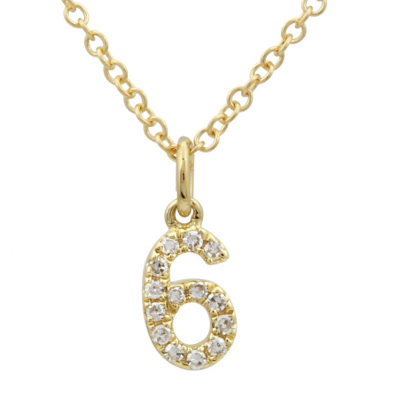 Mini Diamond Number Necklace