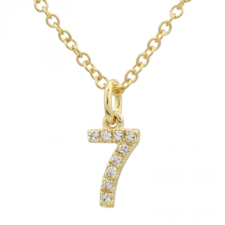 Mini Diamond Number Necklace