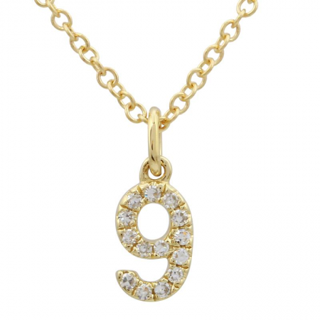 Mini Diamond Number Necklace