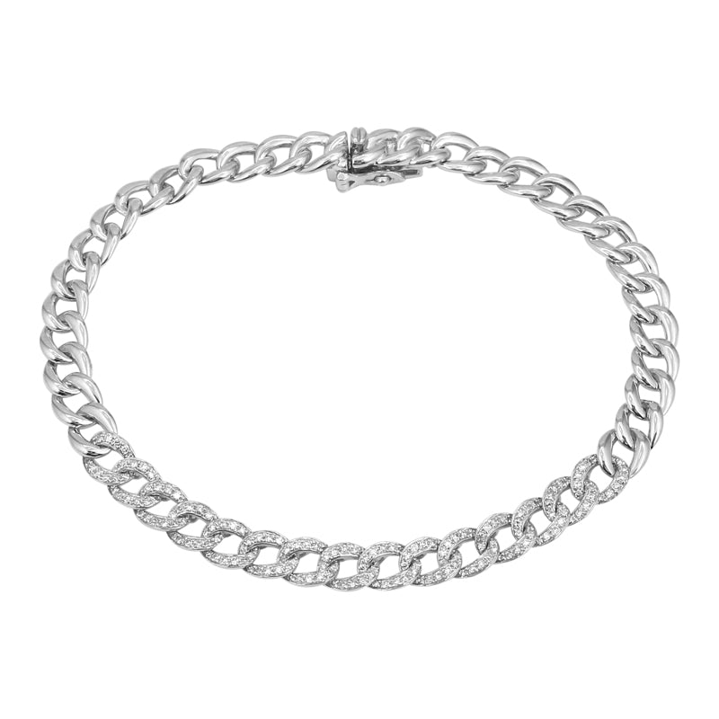 Center Pavé Link Bracelet