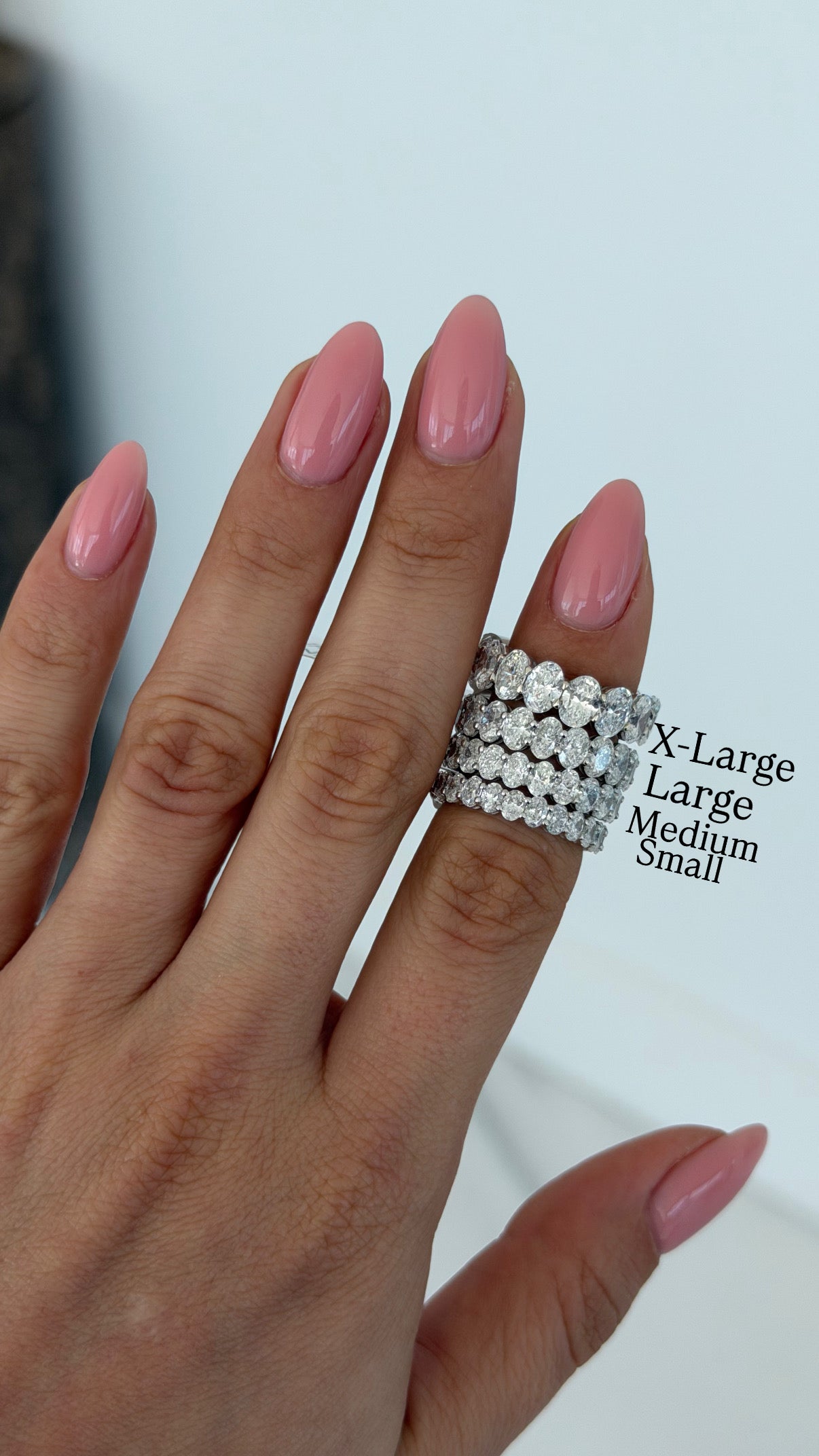 Large Oval Diamond Eternity Band