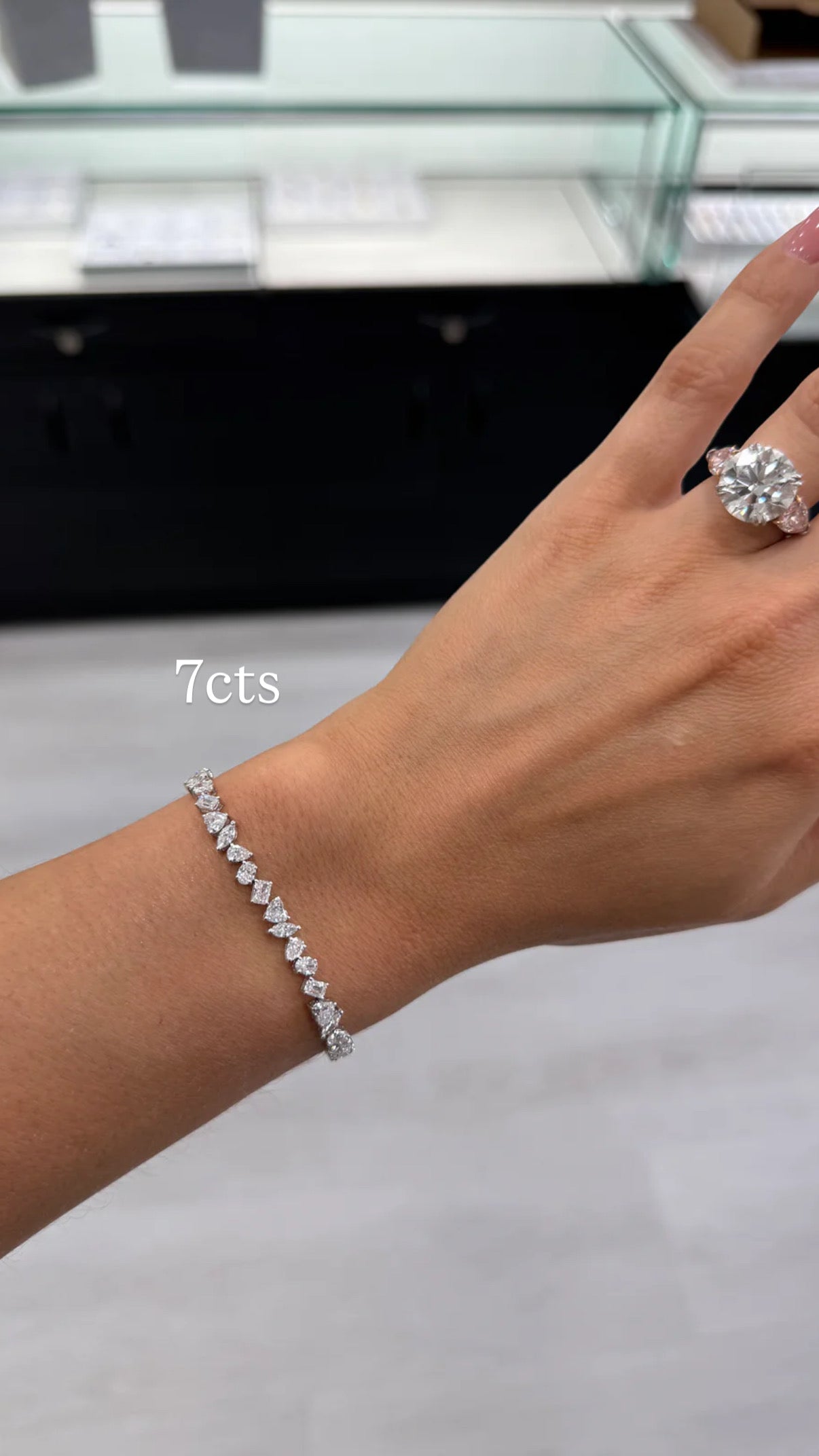 Fancy Cut Lab Tennis Bracelet